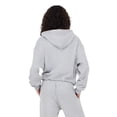 thumbnail image 4 of Forever 21 Women's Heather Grey Loungewear Cropped Hoodie, Elastic Hem Design for Cozy Lounging, XS, 4 of 6