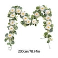thumbnail image 3 of Decoración del hogar, decoración de habitaciones, decoración de paredes, 2 metros de rosas artificiales para San Valentín, envoltorios de flores falsas para bodas, decoración de San Valentín, rosas ar, 3 of 7