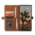 thumbnail image 5 of JTCASES for Samsung Galaxy S21 Ultra Wallet Case, Detachable Back Magnetic Closure 2-in-1 Shockproof Purse Cover with Card Slots, Faux PU Leather Flip Stand Wristlet Strap Shockproof Cover, Brown, 5 of 16