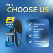 Dr. Scholls Work Massaging Gel Advanced Insoles for Men, Size 8-14
