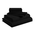 thumbnail image 2 of PRATYUX 21-INCH EXTRA DEEP POCKETS 6-Piece Split Head Queen Sheet Set - 400-Thread Count 100% Egyptian Cotton - Sheet Set - 34" Split, Black Solid, 2 of 7