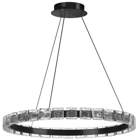 Dainolite 34W Chandelier, MB, Clear Acrylic