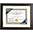 thumbnail image 3 of Creative Picture Frames 11x15 Mahogany Diploma Frame with Gold Rim Including White Mat Glass and Installed Wall Hangers | Frame Holds 16x20 Media without Mat, 3 of 4