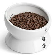 Y YHY Raised Cat Food Bowl Ceramic Pet Bowls,Cat bowls feeders,Non-Slip Base,No Spill, For Cats and Small Dogs, 15oz, Dishwasher Safe