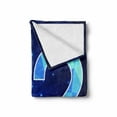 thumbnail image 2 of 22nd Birthday Soft Flannel Fleece Throw Blanket, Happy Age Anniversary Theme with Digital Polygon Star Illustration, Cozy Plush for Indoor and Outdoor Use, 50" x 60", Dark and Sky Blue, by Ambesonne, 2 of 6