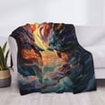 thumbnail image 3 of Fotbe Colorful Wave Dragon Head Manta de Franela con Estampado, Manta Ultrasuave para Cama, Sofá, Auto, Hipoalergénica y Antibolitas-80"x60", 3 of 6