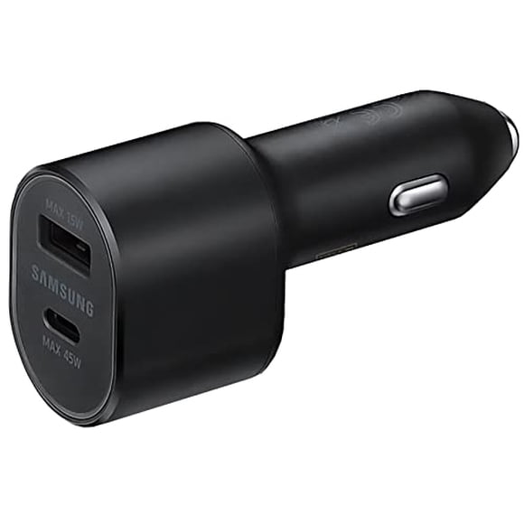 SAMSUNG Super Fast Dual Car Charger (45W + 15W) Dos puertos EP-L5300XBEGWW Negro