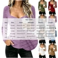 thumbnail image 6 of Bixock Long Sleeve Shirt for Women,Blouses for Women Crew Neck Knit Pullover Solid Color Slim Casual Sweater Warm Soft Daily Wear Women Clothings Size M, 6 of 6