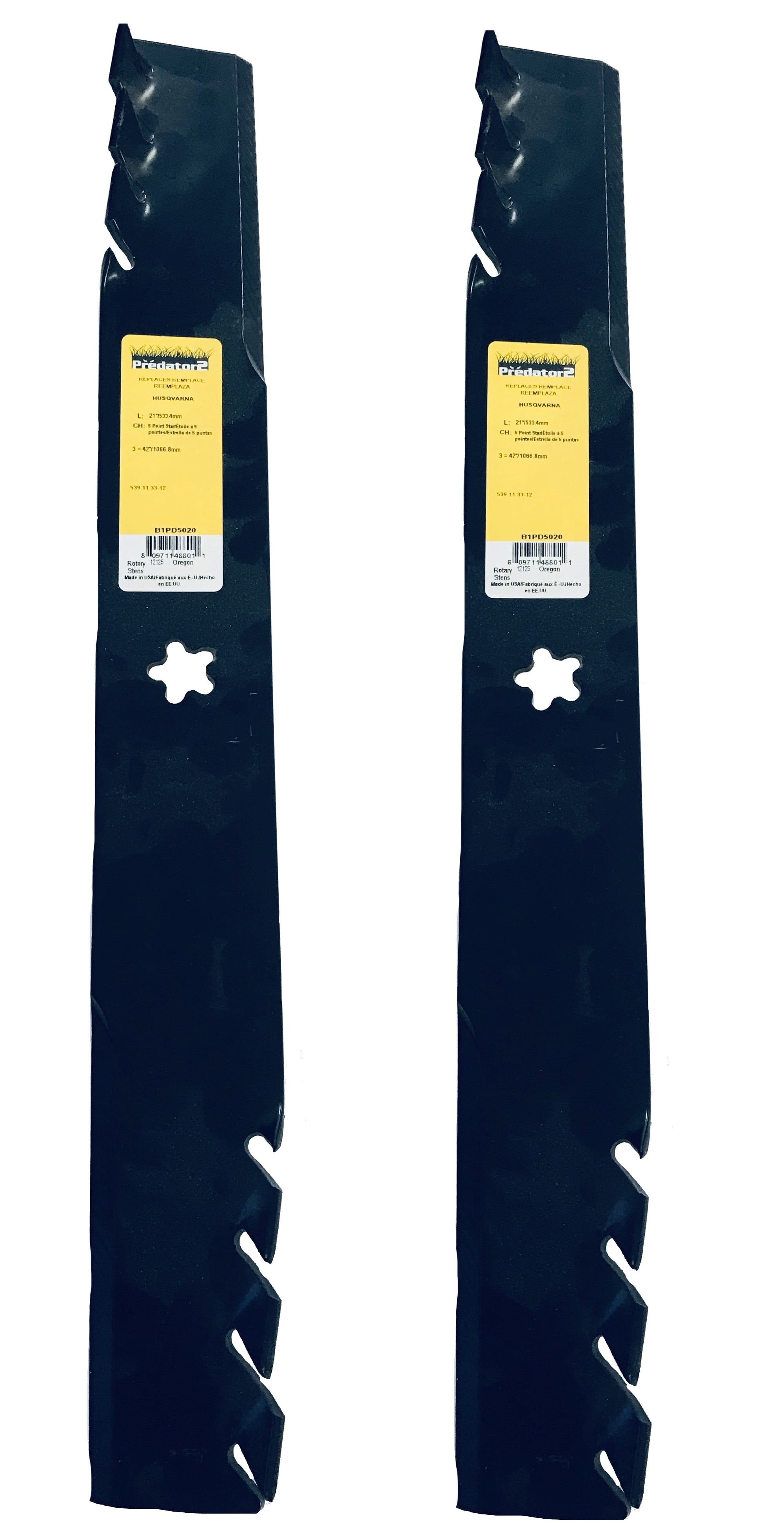Predator 2, 21" Mower Blade (Set of 2) B1PD5020,2