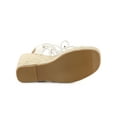 thumbnail image 5 of BLISSFUL STEP Edition Women's Lace Up Platform Heel Espadrilles Wedge Sandals White 6, 5 of 7