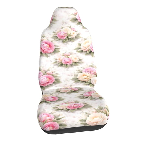 Peony Floral Car Seat Covers Stretch Car Seat Protectors Universal Fit