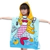 Little Mermaid Hooded Towel for 2-6 Years Girls Boys Bath Beach Pool Towel (Mermaid)