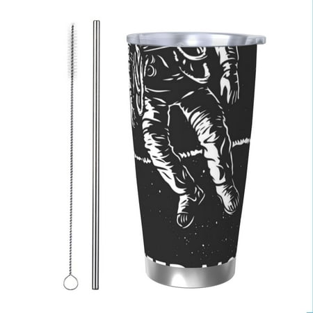 

Uemuo I Need More Space Print Travel Coffee Mug 20oz Double-walled Car Cup Stainless Steel Insulated Tumbler Leak-proof Travel Cup Reusable Straw Car Cup-Straw Two-piece Set