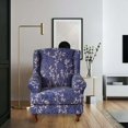 thumbnail image 2 of Polyester Wingback Chair Cover Sofa Cover Armchair Slipcovers Dining Chair Cover, 2 of 5