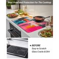 thumbnail image 4 of Stove Top Covers for Electric Stove 28.5x20.5 Inches, Pink Teal Blue Heat Insulation Fireproof Glass Cooktop Protector, Modern Contemporary Oil Painting Countertop Stovetop Cover for Kitchen, 4 of 8