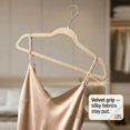 thumbnail image 4 of Hanger Central 50 Pack Space Saving Beige Velvet Non-Slip Hangers with Swivel Hook, 4 of 7