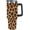 Abstract Brown Leopard Print, variant on 40oz Insulated Stainless Steel Tumbler with Handle, Abstract Brown Leopard Print Leakproof Water Bottles Travel Mug with Lid And Straw for Water, Iced Tea Or Coffee for Most Car Cup Holder