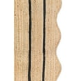 thumbnail image 5 of Weaving Village Wave Scalloped Natural Jute Rug Boho Jute Rug Entryway Runner Rug Farmhouse Scallop Rug, Black (2'x3'), 5 of 5