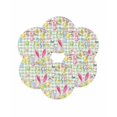 thumbnail image 7 of 15 Inch Round Placemats Set of 6, Happy Easter Non Slip Heat Insulation PP Table Mats, Spring Bunny Eggs Flower Sage Green Plaid Washable Place Mats for Kitchen Dining Party Table Decor, 7 of 7