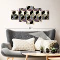 thumbnail image 2 of Elephant Stock Gradient Geometric Cubes Wall Art - Horizontal Multi Panel Canvas - Living Room Wall Decor - Abstract Multi Panel - Black And Gray Decor - 42" x 19", 2 of 4