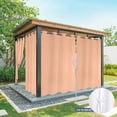 thumbnail image 6 of Peach Fuzz Outdoor Curtains for Patio Waterproof, Windproof Privacy Curtains with Weighted Bottom, Modern Pure Peach Fuzz Outside Drapes for Picnic Garage Backyard Cabana 54"x84" 1 Panel, 6 of 8