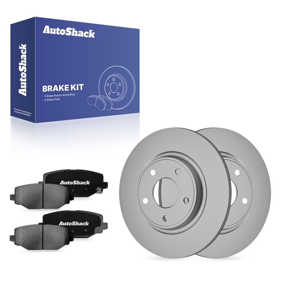 AutoShack Rear Solid Coated Brake Rotor   Ceramic Pad 6-PC Brake Kit Replacement for 2012-2020 Dodge Grand Caravan 2012-2020 Dodge Journey 2012-2016 Chrysler Town & Country ArmorStop 12.91" (328 mm)