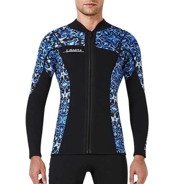 Vela de buceo 3mm Tops de traje de neopreno Premium neopreno Tits UV Protección de UV Buceo de buceo Scuba de canoa para aeróbicos de agua Snorkeling Blue XXL Speravity OD003290-05