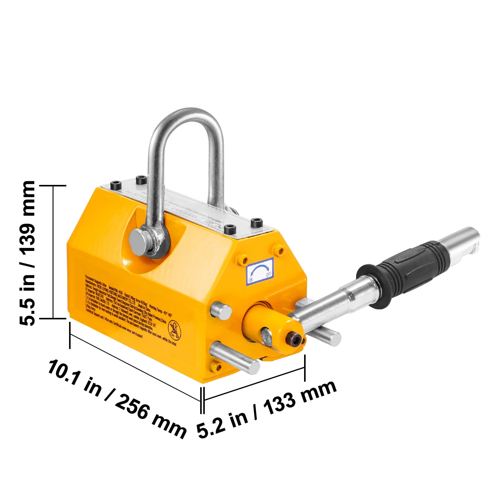 KFFKFF Heavy Duty Hoist, Pulling Force of 2200lbs/1000kg, Safety Factor of 2.5, Constructed from Neodymium & Steel, Equipped with Release Function, Permanent Lifting Magnets, Robust Magnet for Hoist