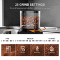 thumbnail image 6 of Coffee Grinder - Electric Conical Burr Grinder - Adjustable with 25 Precise Grind Settings for 12 Cups - Professional Coffee Bean Grinder 200W, 6 of 7