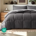 thumbnail image 6 of Bare Home Down Alternative Comforter Set - 3-Pieces - All Seasons - King, Forged Iron Gray, 6 of 10