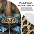 thumbnail image 2 of Leopard Round Tablecloth for 36-44 Inch Tables, Fitted Table Cover with Elastic Edge, Farmhouse Brown Animals Art Modern Waterproof Outdoor Table Cloth Protector for Patio Garden Dinner Picnic, 2 of 9