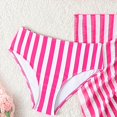 thumbnail image 4 of Girls' 3 Piece Swimsuit Set Double Strap High Waist Bikini Bathing Suit with Cover Up Beach Skirt Summer Beach Swimwear Tankini Bathing Suit Set for Teen Girl, 4 of 6