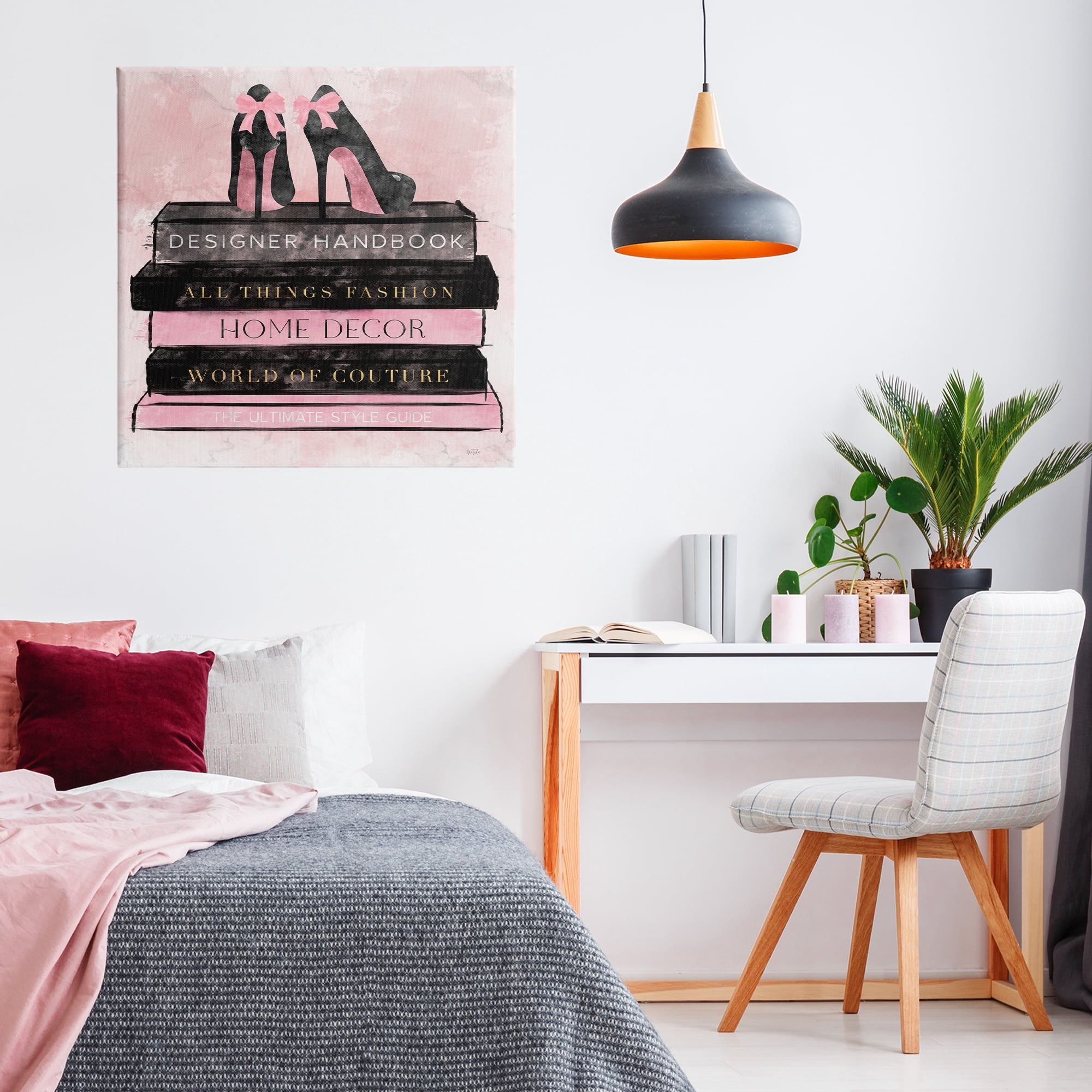 Stupell Industries All Things Fashion Book Stack Canvas Wall Art, design by Natalie Carpentieri