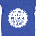 thumbnail image 4 of Inktastic Military Uncle Land is Free Nephew Boys or Girls Baby Bodysuit, 4 of 5
