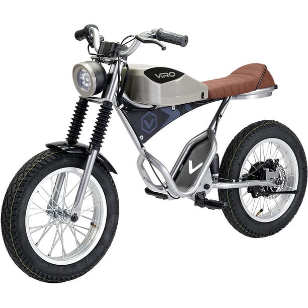 Motocicleta Electrica para ninos y jovenes motorizada con batería recargable, luces LED y cuadro de instrumentos - Limitador de velocidad controlado 9,6 km