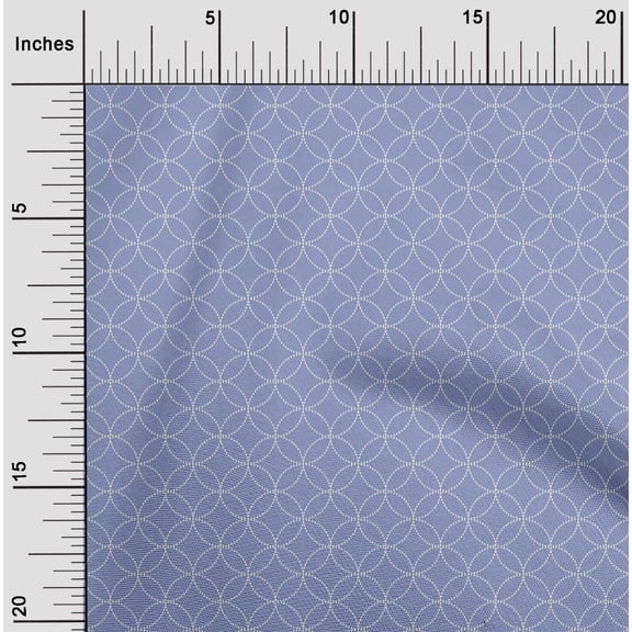 oneOone Cotton Poplin Fabric Geometric & Artistic Floral Sashiko Print Decor Fabric Printed BTY 56 Inch Wide