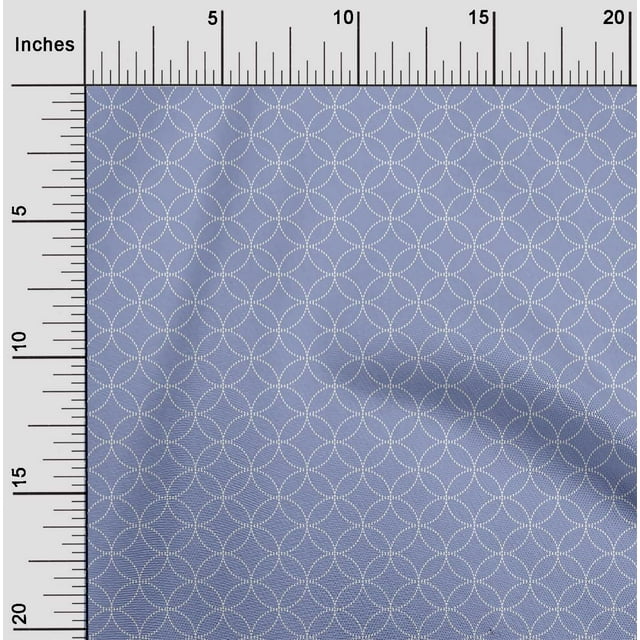 oneOone Georgette Viscose Fabric Geometric & Artistic Floral Sashiko Print Fabric by The Yard 42 Inch Wide