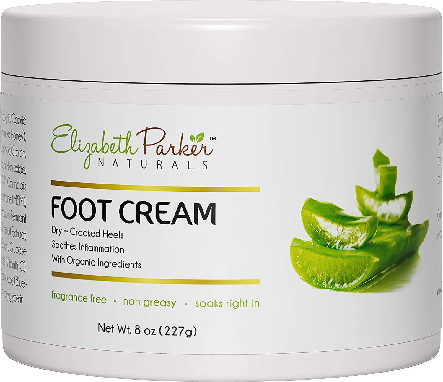 Elizabeth Parker Naturals Foot Cream for Dry Cracked Feet and Heels