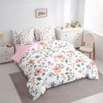 thumbnail image 3 of Homewish Country Flower 7-Piece Twin Bedding Sets,Retro Rustic Flower Bedding Comforter Set,White Green Orange Sheet Sets For Girls Teens,Luxury Bedroom Decor Reversible, 3 of 8