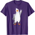thumbnail image 1 of Cool Cute Seagull Ocean Sea Bird Animal Hand Gesture Seabird T-Shirt, 1 of 1
