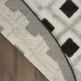 thumbnail image 5 of Nourison Aloha Indoor/Outdoor Geometric Modern Black White 7'10" x round Area Rug, (8' Round), 5 of 9