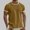 Coffee, variant on Men's Cotton Linen Crew Neck T-Shirt Short Sleeve Contrast Trim Casual Textured Top