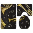 thumbnail image 1 of ABPHQTO Trompeta Trombón Cuerno francés Juego de alfombras de baño de 3 piezas Alfombra de baño Alfombra de contorno y tapa de inodoro ABPHQTO  Cont-CHAPPLE-23414, 1 of 2