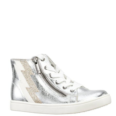 

KIDPIK Girls Sneaker Bolt Metallic Hightop Size: 7 Toddler - 6 Youth