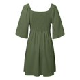 thumbnail image 5 of WENWU Womens Dresses 2024 Spring Summer Deep V Neck Elegant Bow Tie Mini Dress S XL Casual Knee Length Dresses for Women Maxi for Women, 5 of 7