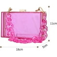 thumbnail image 5 of Kukuzhu Women Acrylic Transparent Evening Bags Purses Clutch Bag Chic Banquet Chain Crossbody Bag Handbag for Party Prom, 5 of 7