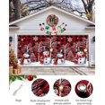 thumbnail image 2 of Christmas Garage Door Banner Cover 6 x 13 ft, Red Plaid Christmas Hat Snowman Christmas Garage Door Decorations Holiday Christmas Backdrop Decor for Winter New Year Xmas Party, 2 of 6