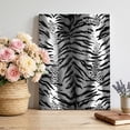 Black And White Leopard Canvas Wall Art for Living Room, Abstract ...