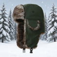 thumbnail image 2 of QHFBli Trapper Hat Warm Winter Hat with Ear Flaps Windproof Waterproof Snow Ski Hats for Men Women Cold Weather, 2 of 3