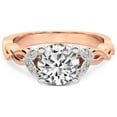 thumbnail image 3 of IGI Certified 5 Carat Round Shape Lab Grown Diamond Engagement Ring | 14K Rose Gold | Letitia Side Stone Diamond Ring | FG-VS1-VS2 Quality Friendly Diamonds, 3 of 5